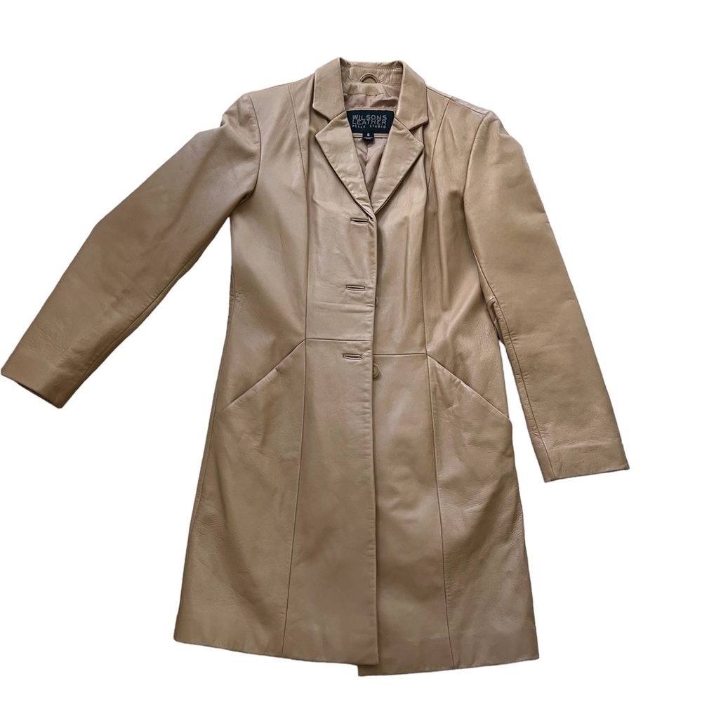 Real leather Womens trench coat